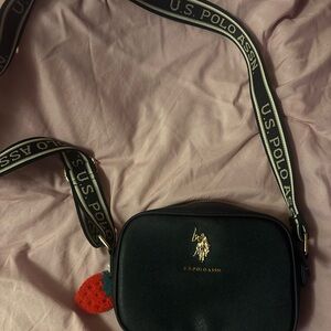 U.S. Polo Assn. Black Crossbody Bag with Gold Logo